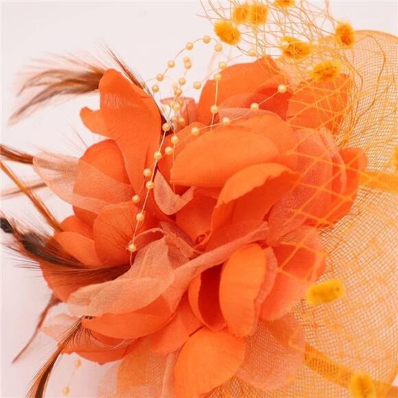 Fascinators Hat for Women Tea Party Headpiece Wedding Cocktail Flower - Picture 6 of 7